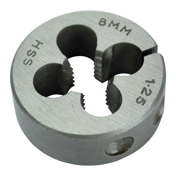 Faithfull HSS Straight Flute Split Die M8 x 1.25, 1in OD