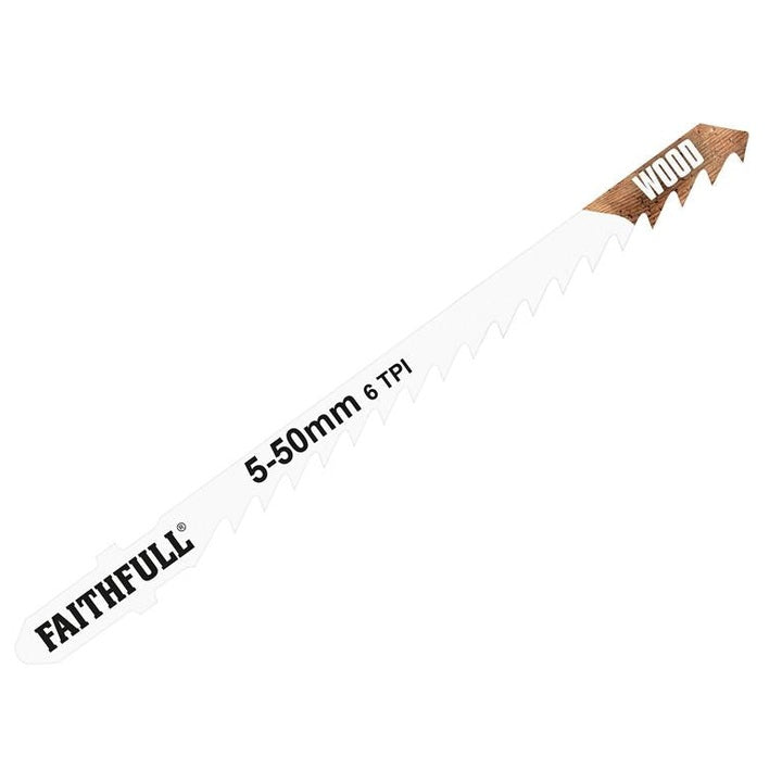 Faithfull Wood Jigsaw Blades Pack of 5 T244D