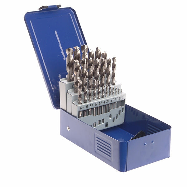 Faithfull HSS Drill Bit Set of 25 M2 1 - 13mm & Case