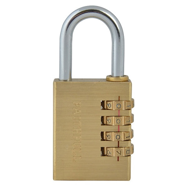 Faithfull Brass Combination Padlock 38mm