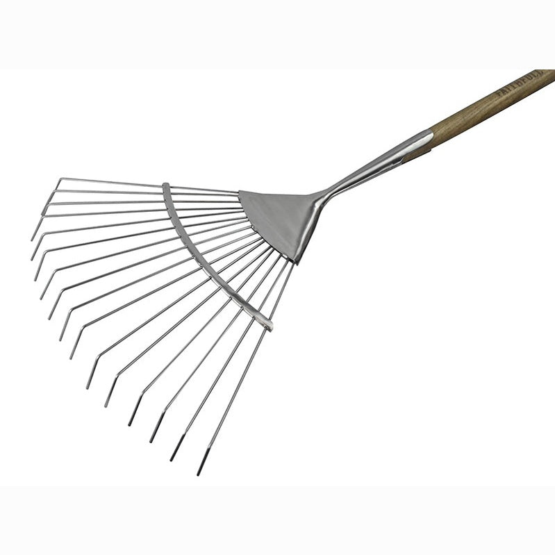 Faithfull Prestige Stainless Steel Lawn Rake Ash Handle