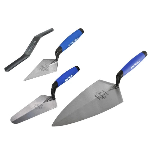 FAI/FULL 4PC PROFESSIONAL BRICK TROWEL SET (FAIPTFSET4