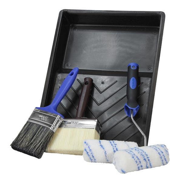 Faithfull Wood Care Paint Brush & Roller Kit, 6 Piece - Watson Hire