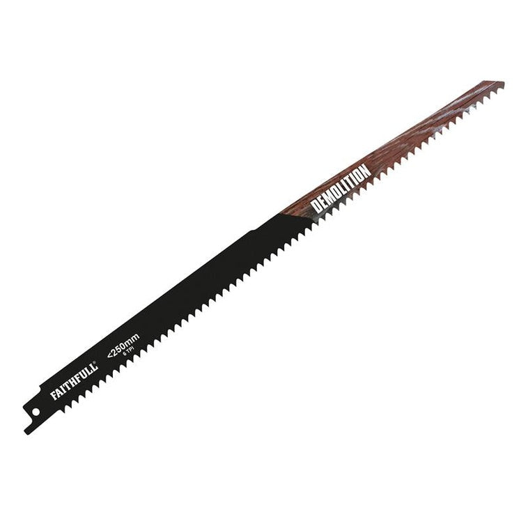 Faithfull S1411DF Bi-Metal Sabre Saw Blade Demolition 300mm 6 TPI (Pack of 5)