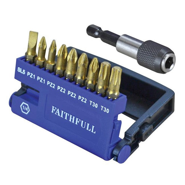 Faithfull Diamond Bit Set S2 Torsion, 10 Piece