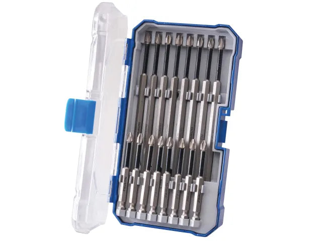 FAITHFULL 16 PIECE LONG IMPACT BIT SET IN CASE