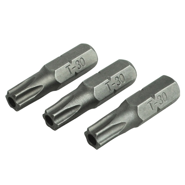 Faithfull Security S2 Grade Steel Screwdriver Bits T30S x 25mm (Pack 3)
