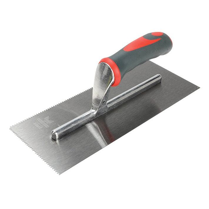 Faithfull Notched Trowel V 3mm Soft Grip Handle 11 x 4.1/2in