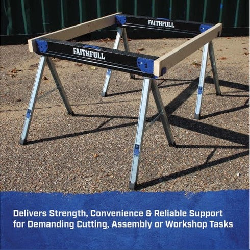 FAITHFULL FOLDING SAWHORSE TWIN PACK