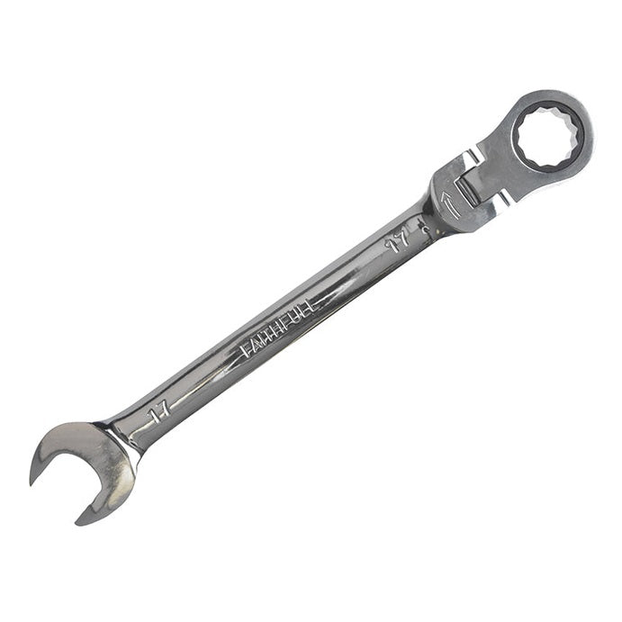 Faithfull Ratchet Combination Spanner Flex Head CV 17mm