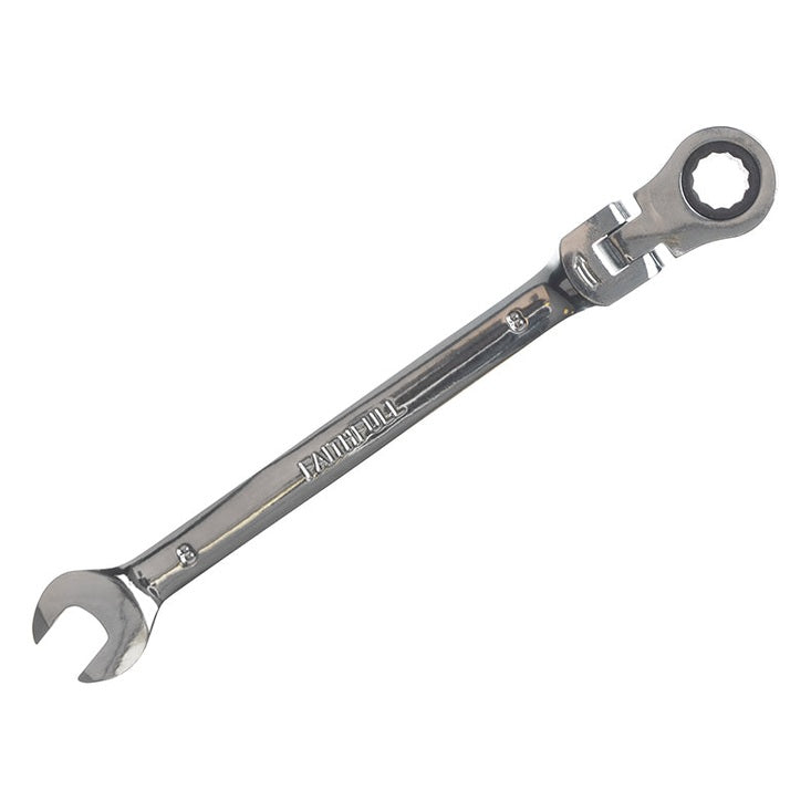 Faithfull Ratchet Combination Spanner Flex Head CV 8mm