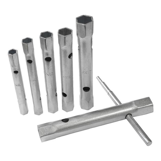 Faithfull Box Spanner Set + Tommy Bar 6 Piece 8-19mm - Watson Hire
