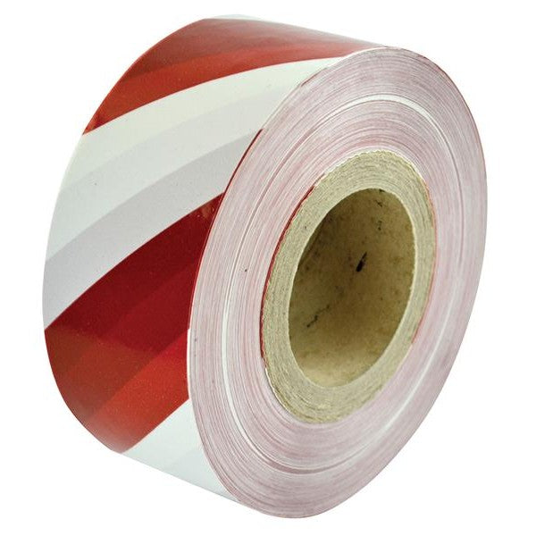 Faithfull Heavy-Duty Barrier Tape Red & White 70mm x 250m
