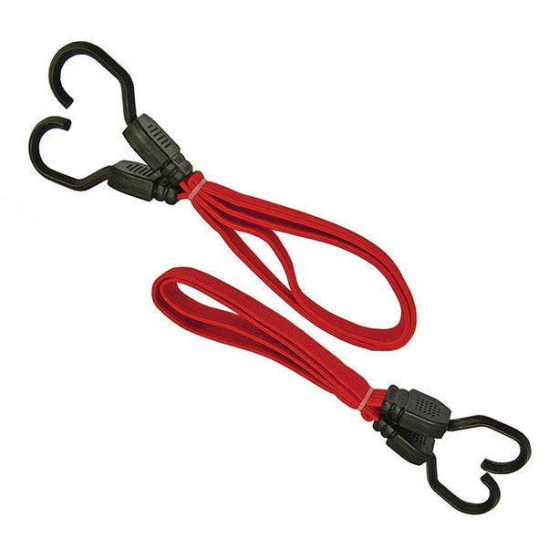 Faithfull Flat Bungee Cord 76cm (30in) Red 2 Piece