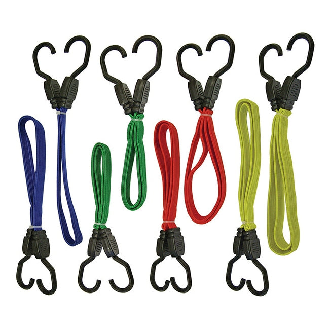 Faithfull Flat Bungee Cord Set 8 Piece