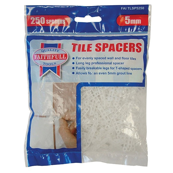 Faithfull Tile Spacer Long Leg 5mm (Bag 250)