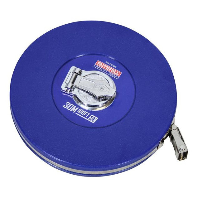 Faithfull Rounded Long Tape 30m/100ft (Width 13mm)