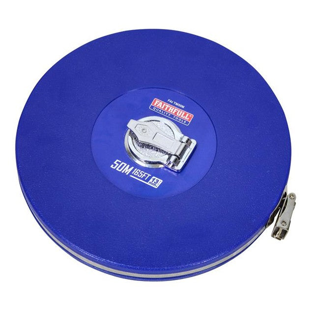 Faithfull Rounded Long Tape 50m/165ft (Width 13mm)