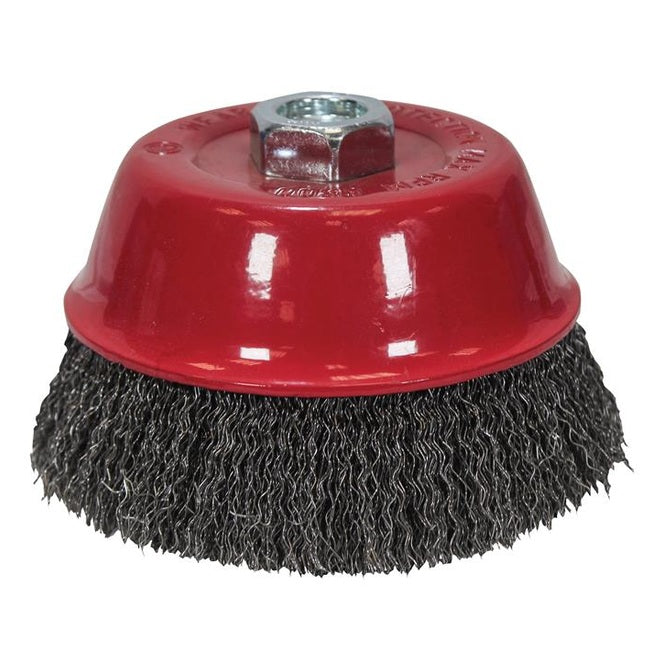 Faithfull Wire Cup Brush 100mm M14x2, 0.30mm Steel Wire