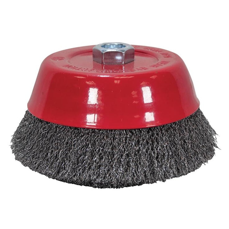 Faithfull Wire Cup Brush 125mm M14x2, 0.30mm Steel Wire