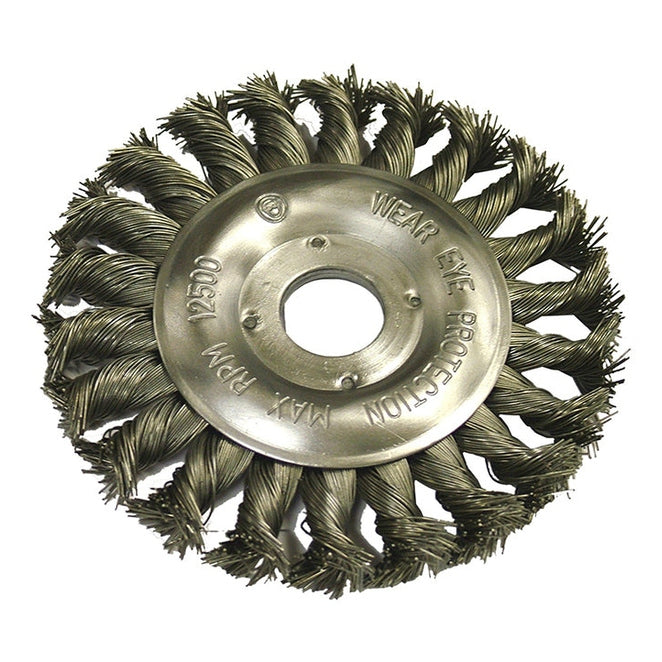Faithfull Circular Wire Brush 125 x 12mm 22.2mm Bore, 0.50mm Wire
