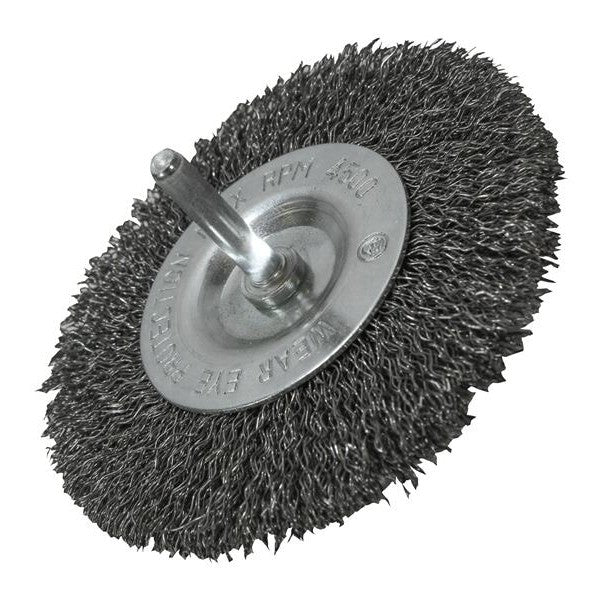 Faithfull Wire Brush 100mm x 6mm Shank, 0.30 Wire
