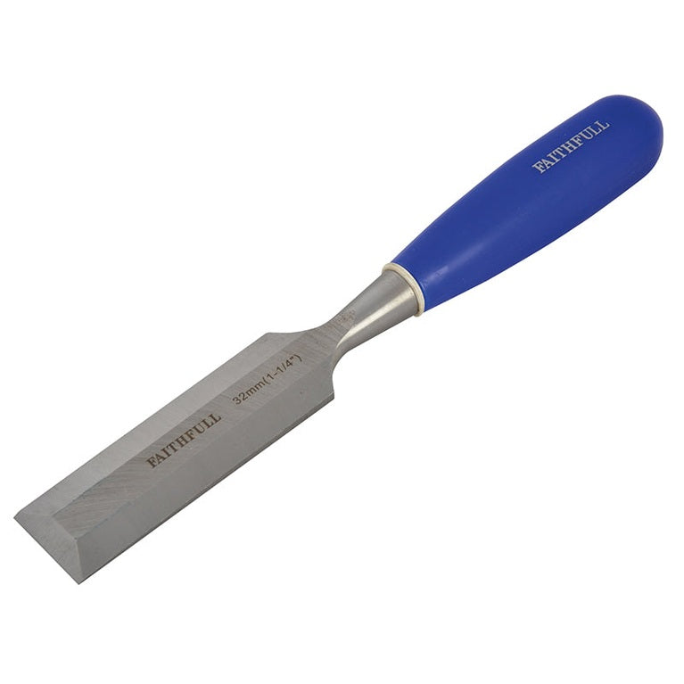 Faithfull Bevel Edge Chisel Blue Grip 32mm (1.1/4in)