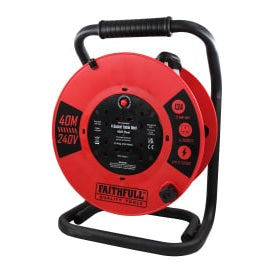 FAITHFULL CABLE REEL 240V 40M 13A 1.25MM CABLE HD