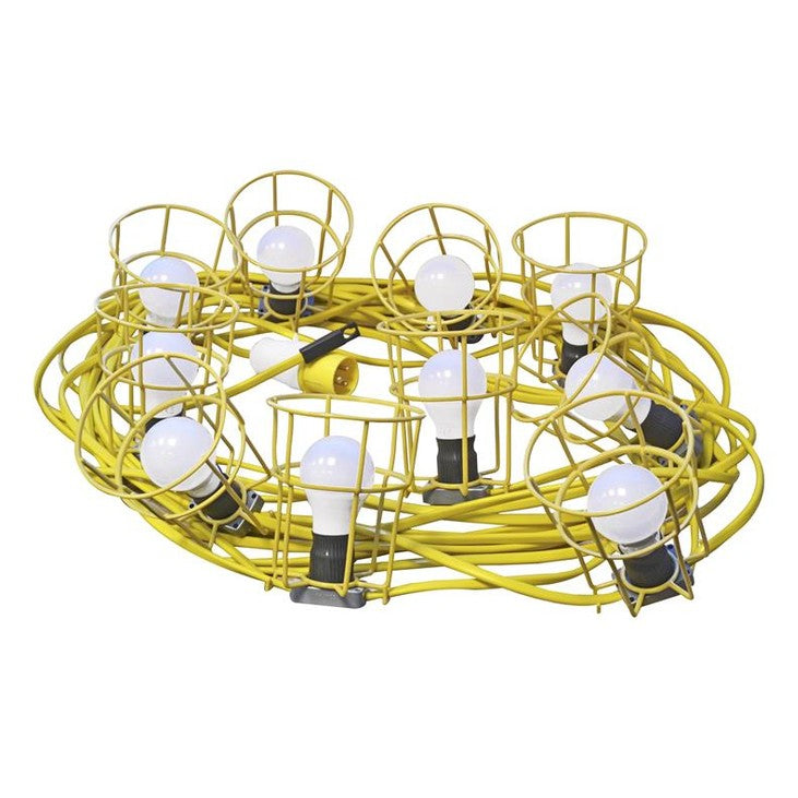 Faithfull Power Plus Festoon Lights 10 ES Bulbs 110V 22m