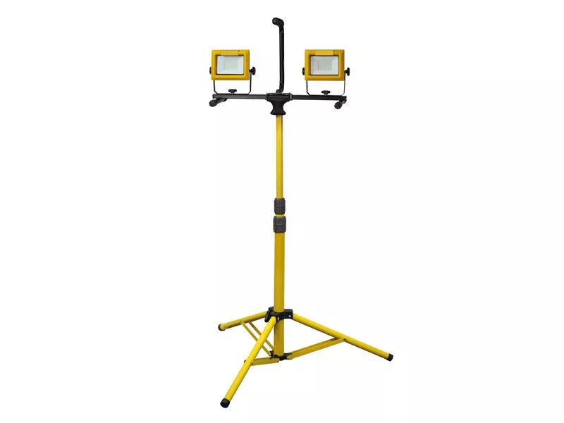 Faithfull Power Plus LED Twin Tripod Site Light 70W 110V