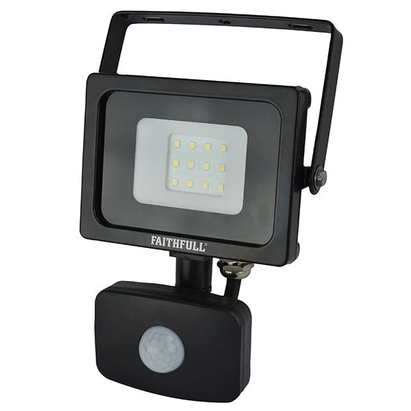 Faithfull Power Plus SMD LED Security Light with PIR 10W 800 lumen 240V - Watson Hire