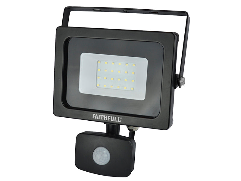 Faithfull Power Plus SMD LED Security Light with PIR 20W 1600 lumen 240V