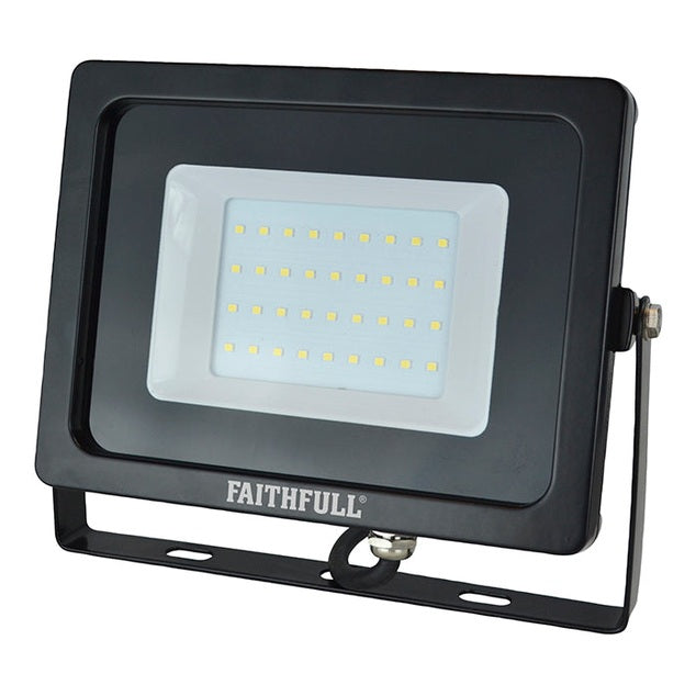 Faithfull Power Plus SMD LED Wall Mounted Floodlight 30W 2400 lumen 240V - Watson Hire