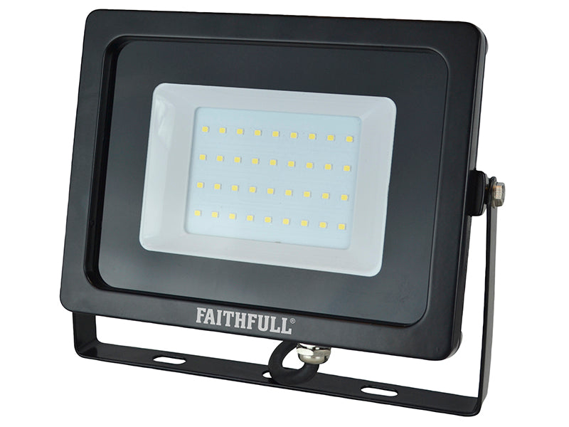 Faithfull Power Plus SMD LED Wall Mounted Floodlight 30W 2400 lumen 240V - Watson Hire