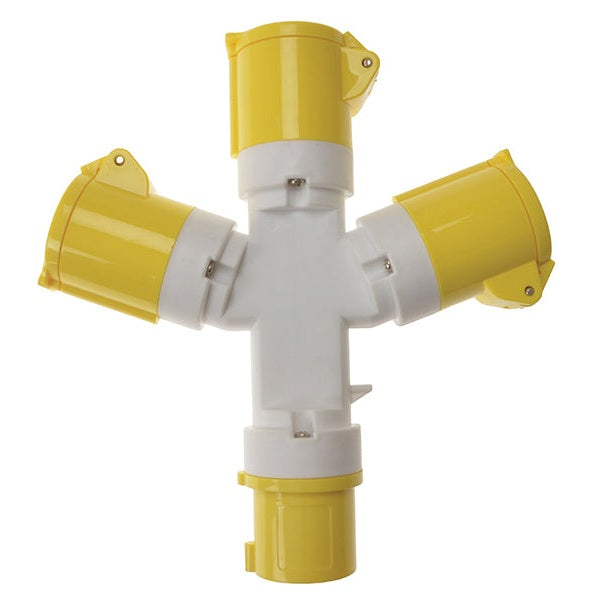Faithfull Power Plus 3-Way Splitter 110V