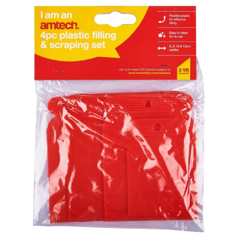 AMTECH 4PC PLASTIC SCRAPER SET