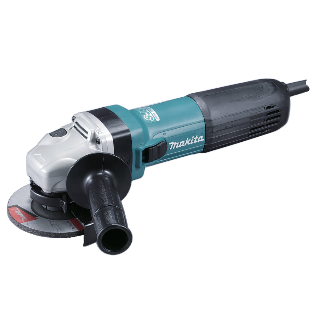 MAKITA ANGLE GRINDER 115MM 1100W SLIDE SWITCH MECHANICAL BRAKE SJS2 240V