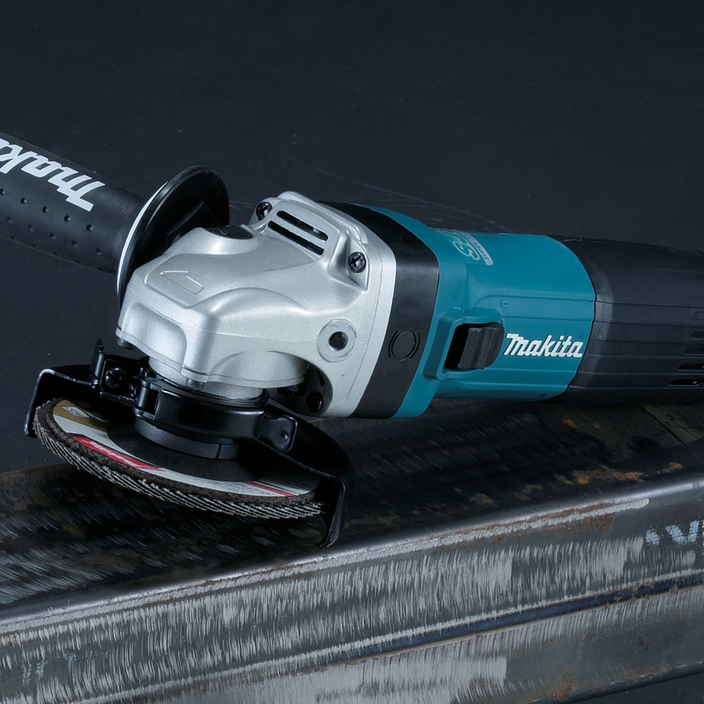 MAKITA ANGLE GRINDER 115MM 1100W SLIDE SWITCH MECHANICAL BRAKE SJS2 240V