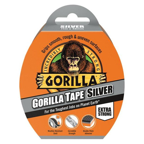 Gorilla Glue Gorilla Tape® 48mm x 11m Silver - Watson Hire