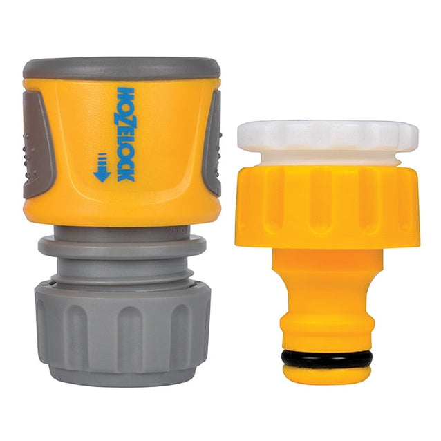 Hozelock 2071 Threaded Tap & Soft Touch Hose End Connector Set
