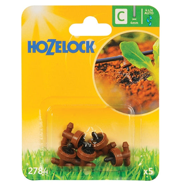 Hozelock 2784 In Line Pressure Dripper 4mm (Pack 5)