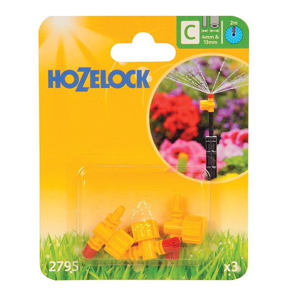 Hozelock 2795 Adjustable 360° Micro Spray Jet (Pack 3)