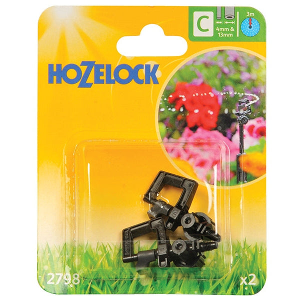 Hozelock 2798 Adjustable 360° Mini Sprinkler (Pack 2)