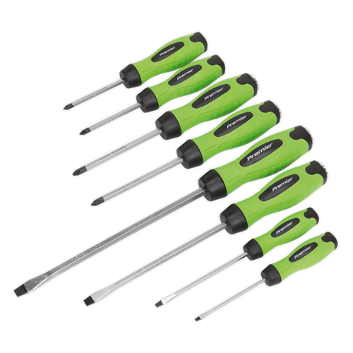 Screwdriver Set 8pc Hammer-Thru Hi-V