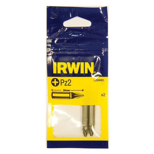 IRWIN® Pozidriv Insert Bits PZ2 50mm (Pack 2)