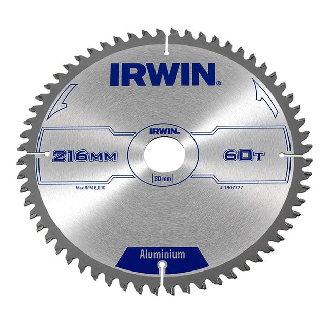 IRWIN® Professional Aluminium Circular Saw Blade 216 x 30mm x 60T TCG