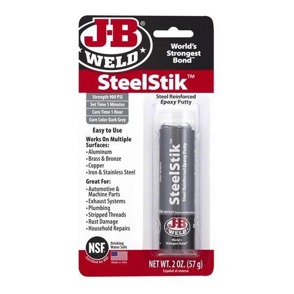 JB WELD STEEL STIK STICK SETS IN 5 MINUTES 57G - Watson Hire