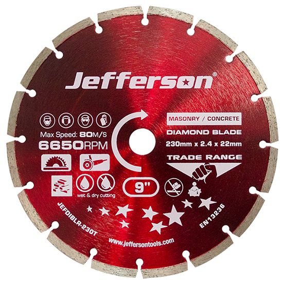 JEFFERSON 230MM DIAMOND BLADE TRADE (RED)