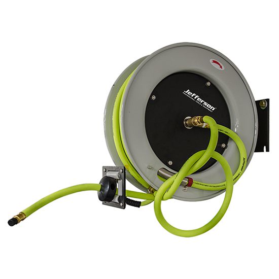 JEFFERSON 3/8" 15M RETRACTABLE HI-VIS AIR HOSE REEL