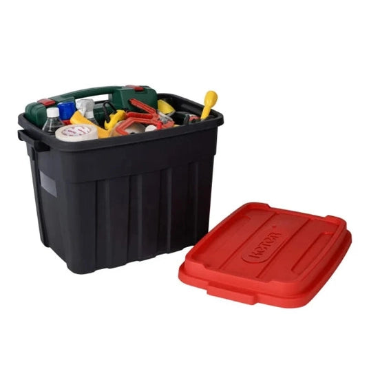 KETER TUFF TOTE 140L BLACK/RED